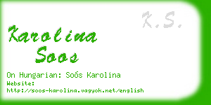 karolina soos business card